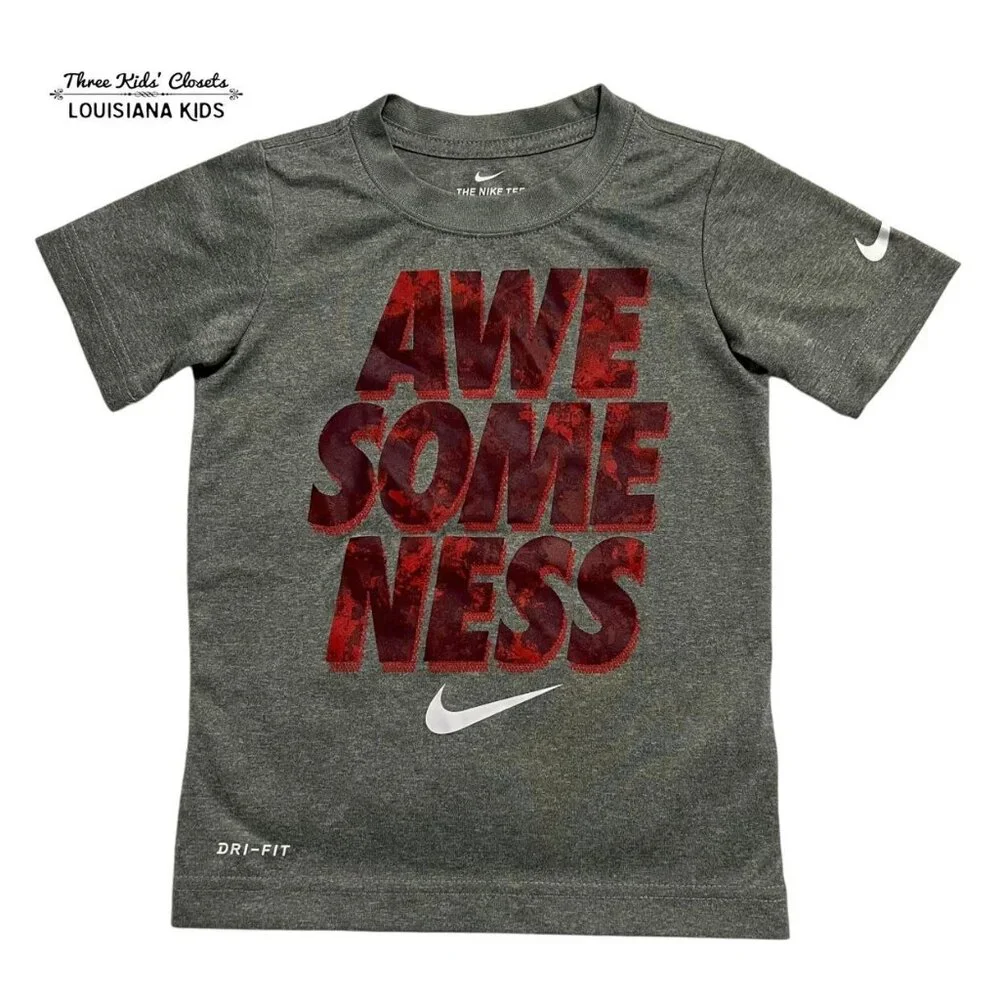 Nike Sz 4 XS Grey Dri-Fit Awesomeness Shirt